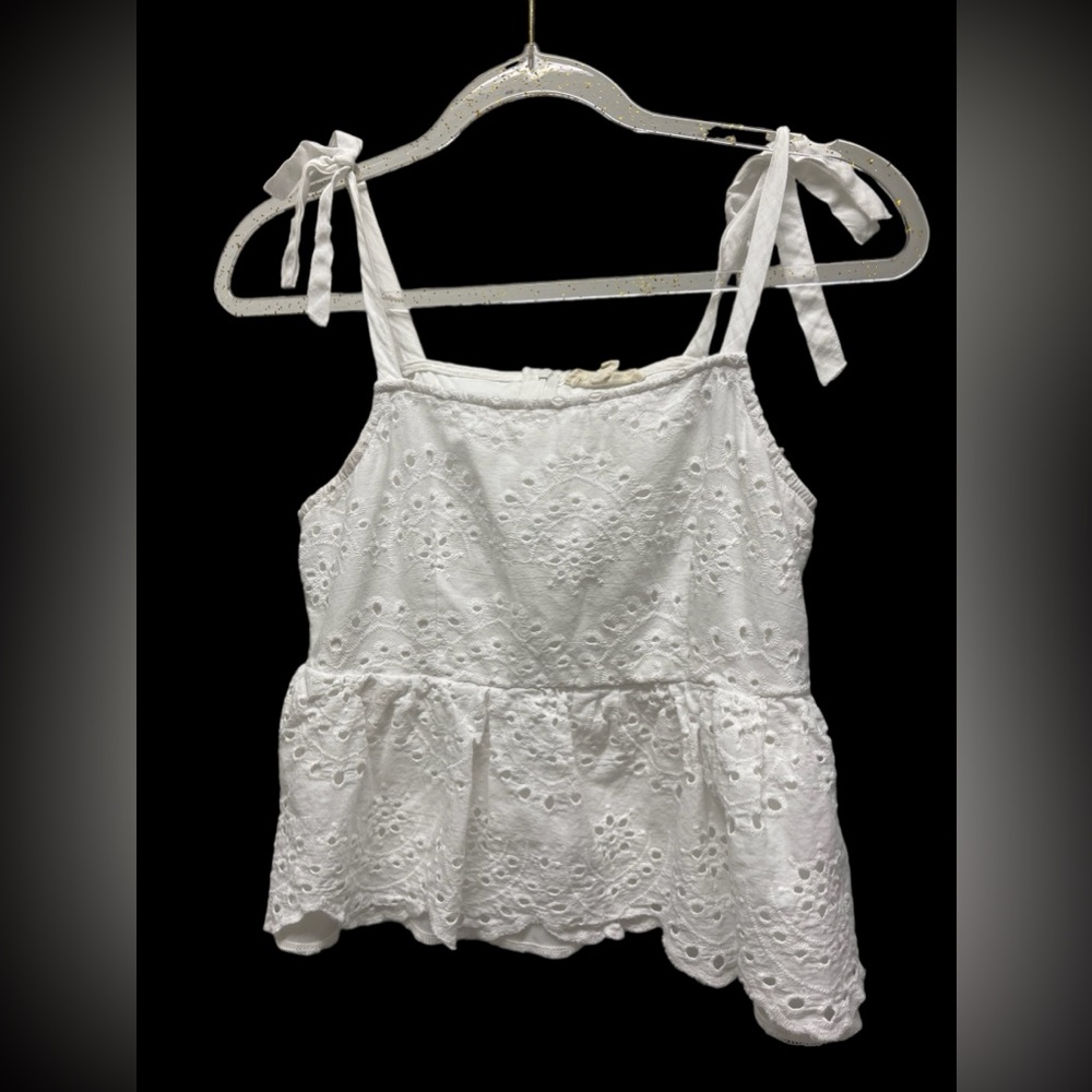 Rebellion - White Tie Shoulder Top